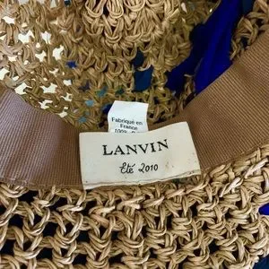Lanvin | Accessories | Lanvin Straw Hat With Blue Silk  display picture 3